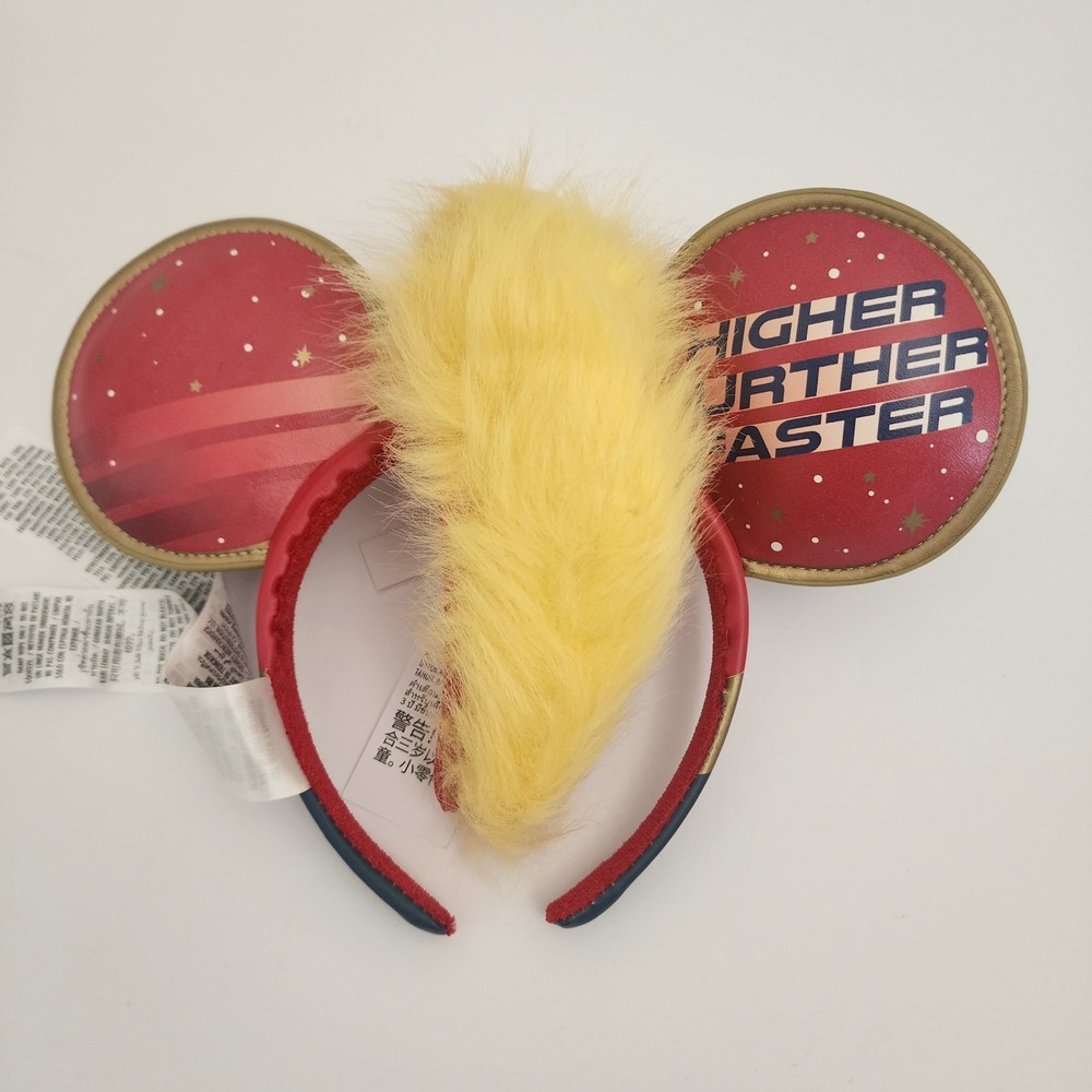 Disney Parks Captain Marvel Higher Further Faster Mohawk Ears Headband New - Picture 4 of 4